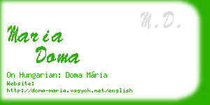 maria doma business card